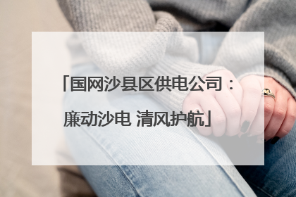 国网沙县区供电公司：廉动沙电 清风护航