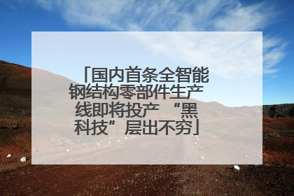 国内首条全智能钢结构零部件生产线即将投产 “黑科技”层出不穷
