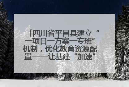 四川省平昌县建立“一项目一方案一专班”机制，优化教育资源配置——让基建“加速”，为成长“铺路”