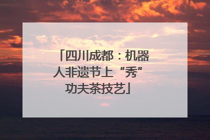 四川成都：机器人非遗节上“秀”功夫茶技艺