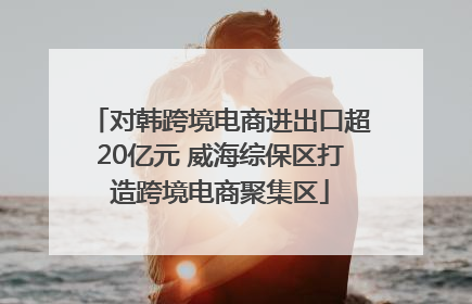 对韩跨境电商进出口超20亿元 威海综保区打造跨境电商聚集区