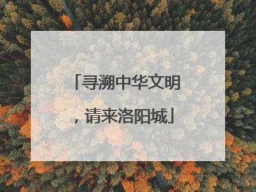 寻溯中华文明，请来洛阳城