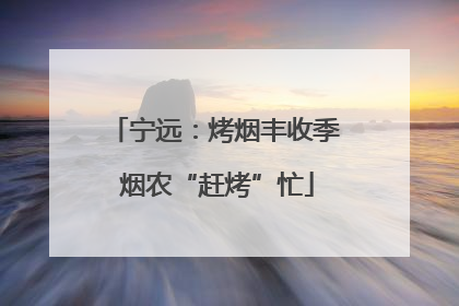 宁远：烤烟丰收季 烟农“赶烤”忙