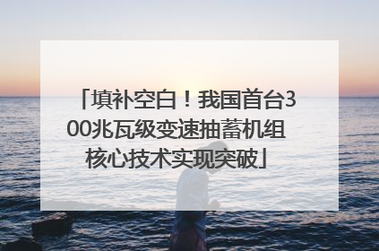 填补空白！我国首台300兆瓦级变速抽蓄机组核心技术实现突破