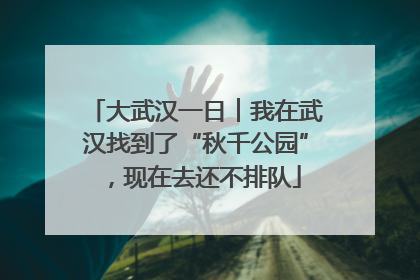 大武汉一日︱我在武汉找到了“秋千公园”，现在去还不排队