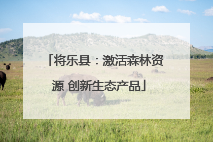 将乐县：激活森林资源 创新生态产品
