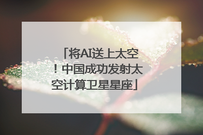 将AI送上太空！中国成功发射太空计算卫星星座