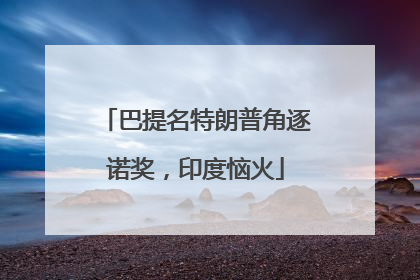 巴提名特朗普角逐诺奖，印度恼火