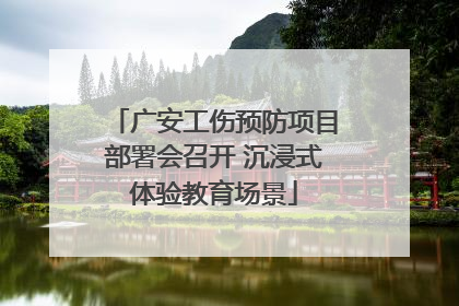 广安工伤预防项目部署会召开 沉浸式体验教育场景