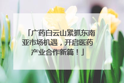 广药白云山紧抓东南亚市场机遇，开启医药产业合作新篇！
