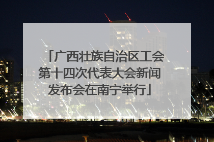 广西壮族自治区工会第十四次代表大会新闻发布会在南宁举行
