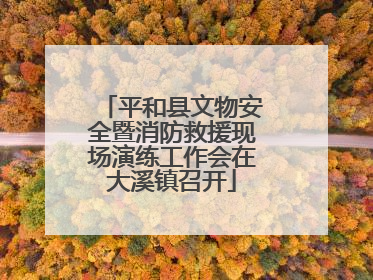 平和县文物安全暨消防救援现场演练工作会在大溪镇召开