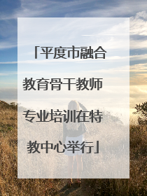 平度市融合教育骨干教师专业培训在特教中心举行