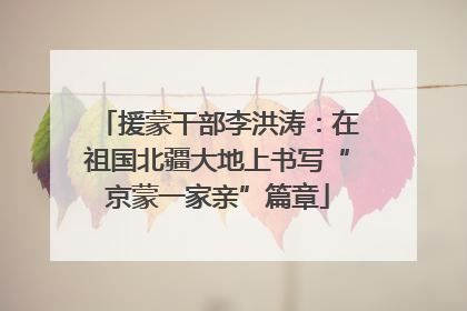 援蒙干部李洪涛：在祖国北疆大地上书写“京蒙一家亲”篇章