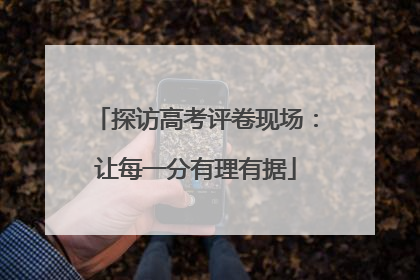 探访高考评卷现场：让每一分有理有据