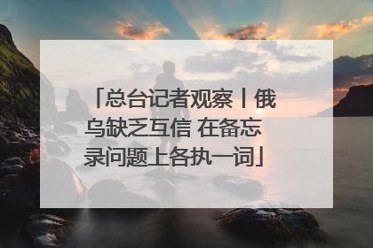 总台记者观察丨俄乌缺乏互信 在备忘录问题上各执一词