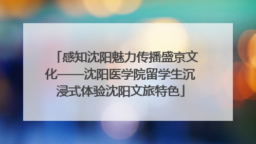 感知沈阳魅力传播盛京文化——沈阳医学院留学生沉浸式体验沈阳文旅特色