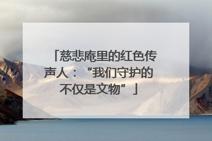 慈悲庵里的红色传声人：“我们守护的不仅是文物”