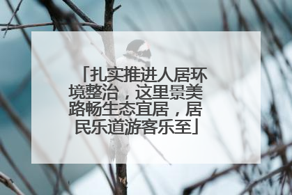 扎实推进人居环境整治，这里景美路畅生态宜居，居民乐道游客乐至