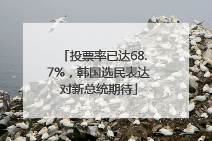 投票率已达68.7%，韩国选民表达对新总统期待