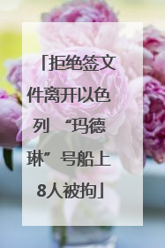 拒绝签文件离开以色列 “玛德琳”号船上8人被拘