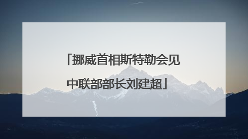 挪威首相斯特勒会见中联部部长刘建超