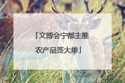 文博会宁都主推农产品签大单