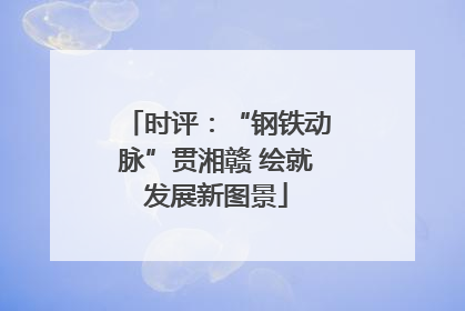 时评：“钢铁动脉”贯湘赣 绘就发展新图景