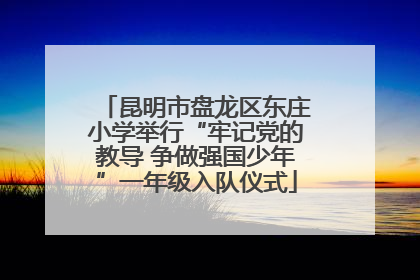昆明市盘龙区东庄小学举行“牢记党的教导 争做强国少年”一年级入队仪式