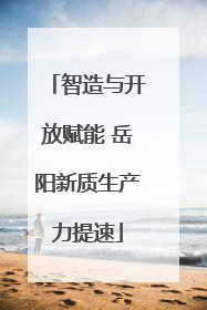 智造与开放赋能 岳阳新质生产力提速