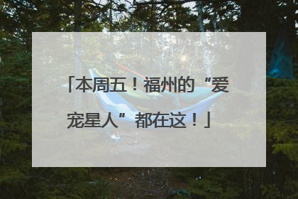 本周五！福州的“爱宠星人”都在这！