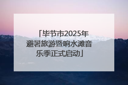 毕节市2025年避暑旅游暨响水滩音乐季正式启动
