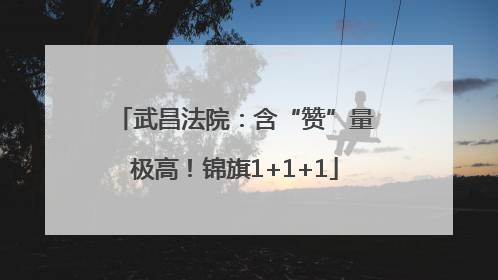 武昌法院：含“赞”量极高！锦旗1+1+1