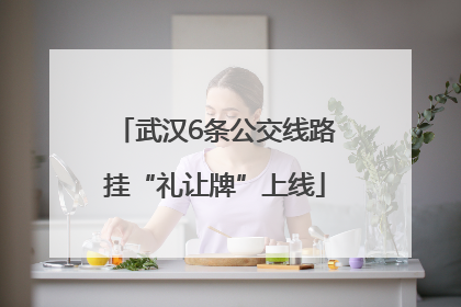 武汉6条公交线路挂“礼让牌”上线