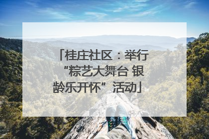 桂庄社区：举行“粽艺大舞台 银龄乐开怀”活动