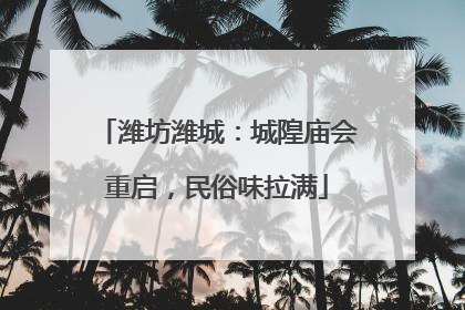 潍坊潍城：城隍庙会重启，民俗味拉满