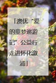 澳优“爱的童梦巡游记”公益行走进怀化溆浦