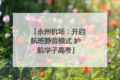 永州机场：开启航班静音模式 护航学子高考