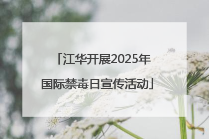 江华开展2025年国际禁毒日宣传活动