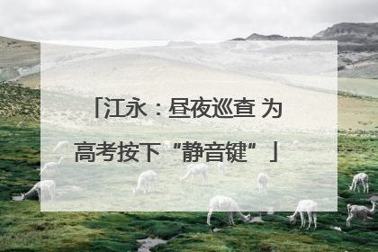 江永：昼夜巡查 为高考按下“静音键”