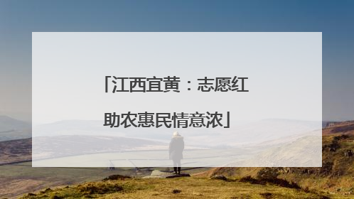 江西宜黄：志愿红助农惠民情意浓
