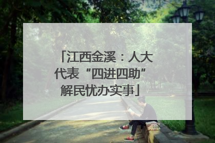 江西金溪：人大代表“四进四助”解民忧办实事