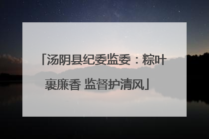 汤阴县纪委监委：粽叶裹廉香 监督护清风