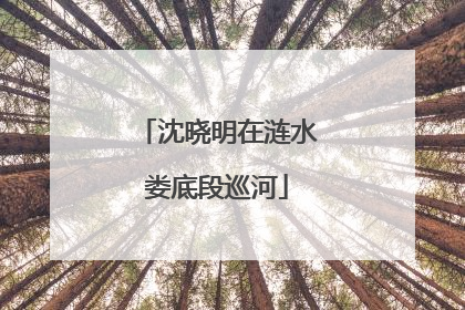 沈晓明在涟水娄底段巡河