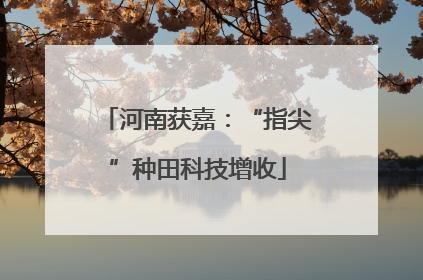 河南获嘉：“指尖”种田科技增收