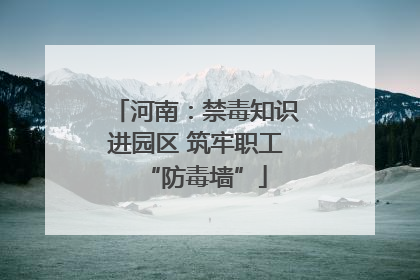河南：禁毒知识进园区 筑牢职工“防毒墙”