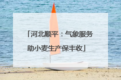 河北顺平：气象服务助小麦生产保丰收