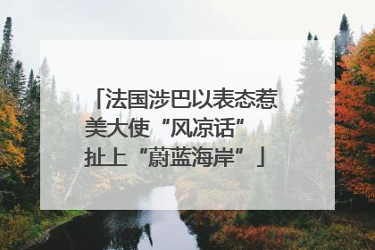 法国涉巴以表态惹美大使“风凉话” 扯上“蔚蓝海岸”