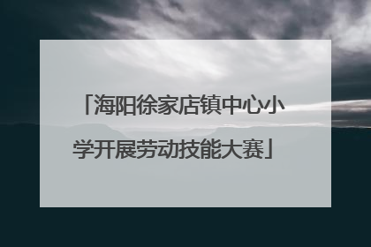 海阳徐家店镇中心小学开展劳动技能大赛