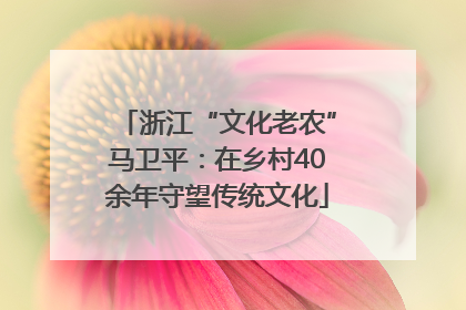 浙江“文化老农”马卫平：在乡村40余年守望传统文化